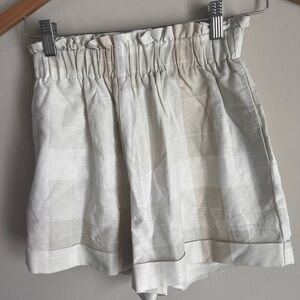 Charlie Holiday NWT Women's Cape Shorts Check Pattern Size M (US 6) Linen Blend